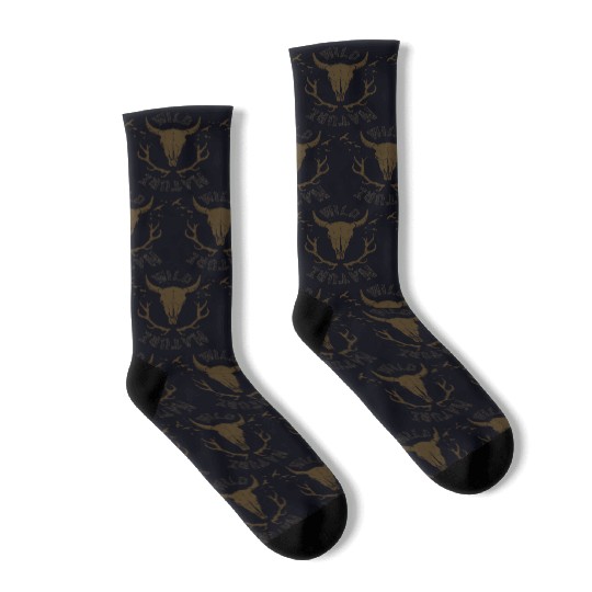 buffalo skull Socks
