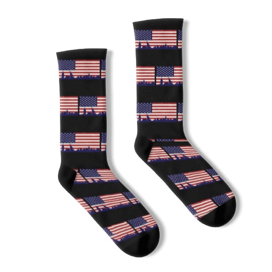 US Flag Freedom liberty peace Socks