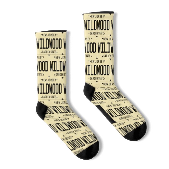 Wildwood New Jersey License Plate Socks