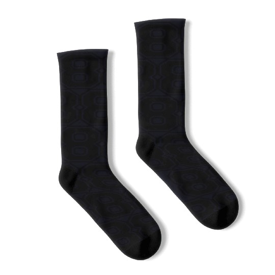 Number 8 college style font Socks