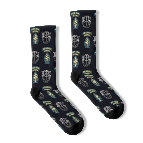 U S Army Special Forces Green Berets SSI DUI Socks