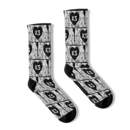 Used I Love Kansas State Socks