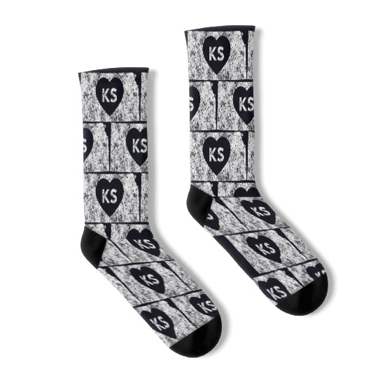 Used I Love Kansas State Socks