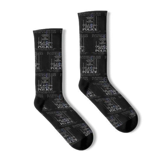 Oklahoma Highway Patrol Saint Michael Police Prayer Socks