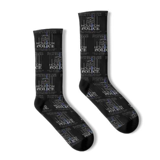 Houston Police Support Saint Michael Police Officer Prayer Socks