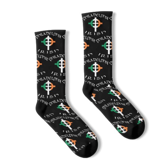 Ireland Pride Philadelphia Irish Celtic Cross Socks