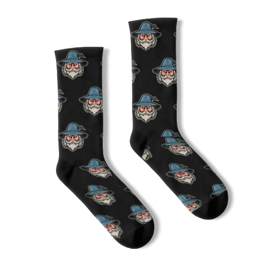 Wizard Head Mascot Socks