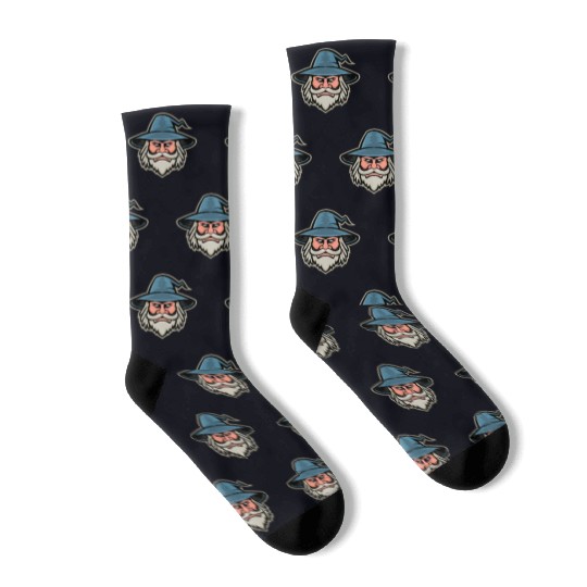Wizard Head Mascot Socks
