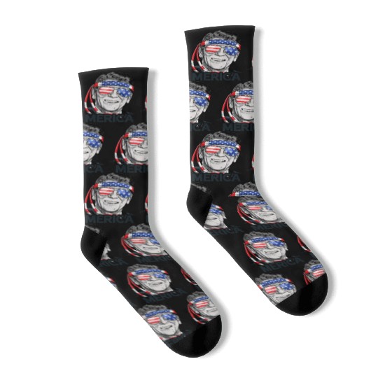 Reagan Ronald Merica 4th of July Socks Men Women US President Gifts