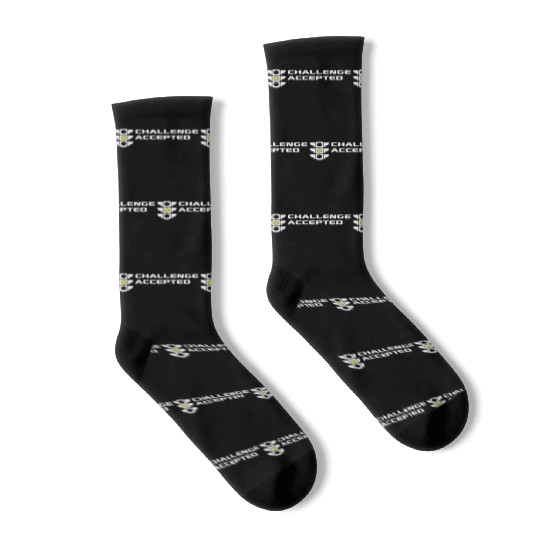 Challenge Accepted stoplight automotive mechanic c Socks
