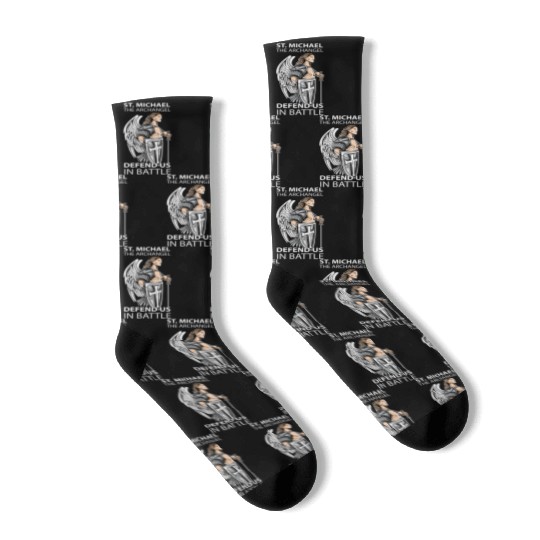 St Michael the Archangel Saints Angel Catholic Socks