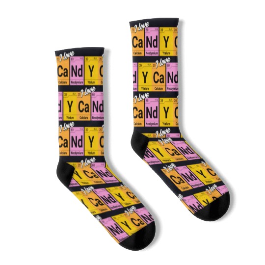 Candy love periodic table of elements Socks