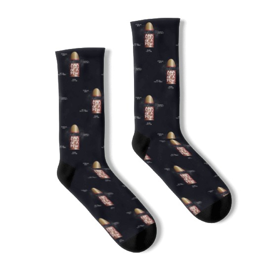 The anatomy of a pew funny bullet assembly Socks