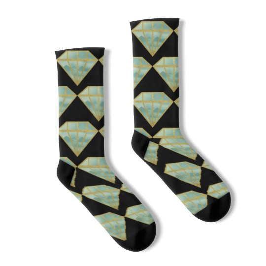 Golden Indie Diamond shape Mountain Socks