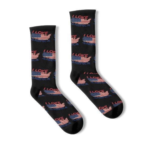 I LOVE AMERICA Socks