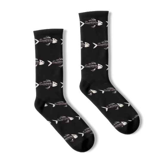 Fish Skeleton Socks