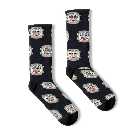 Catch Up With Jesus Socks Ketchup Jesus Lettuce Pr