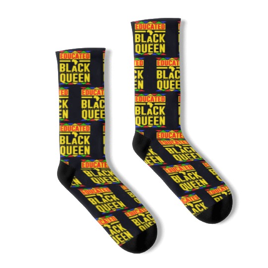 Educated Black Queen Socks
