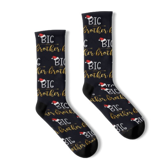 Christmas Big Brother Baby Announcement design Socks