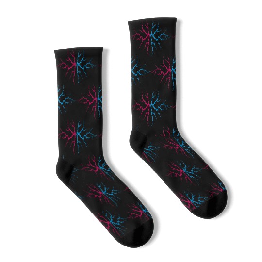 colorful tattoo lightning thunder weather storm st Socks