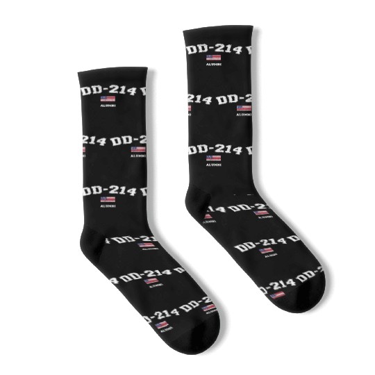 Dd 214 Us Armed Forces Alumni Usa Flag Vintage Socks