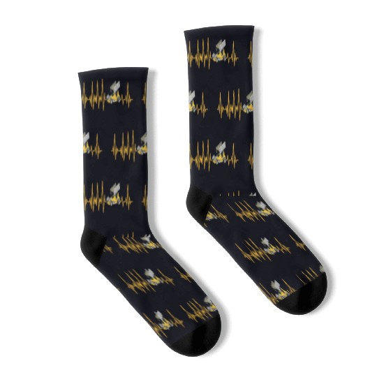 Sprint Car Racing Heartbeat Pulse Socks