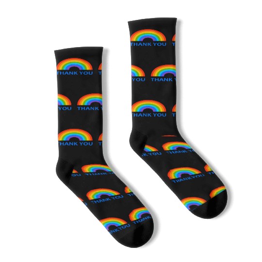 NHS thank you rainbow Socks