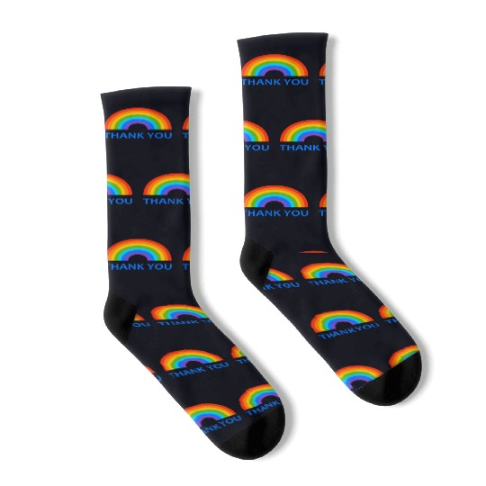 NHS thank you rainbow Socks