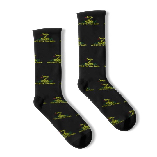 Patriotic No Step on Snek Hand Drawn Gadsden Socks