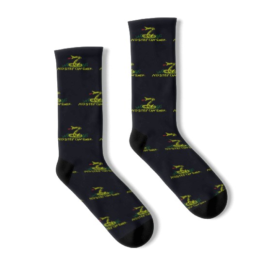 Patriotic No Step on Snek Hand Drawn Gadsden Socks