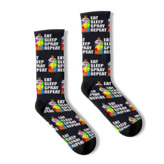 Graffiti Spray Can Sprayer Quote Gift Idea Socks