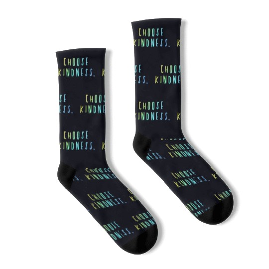 Choose Kindness Cool Colors Ombre Socks