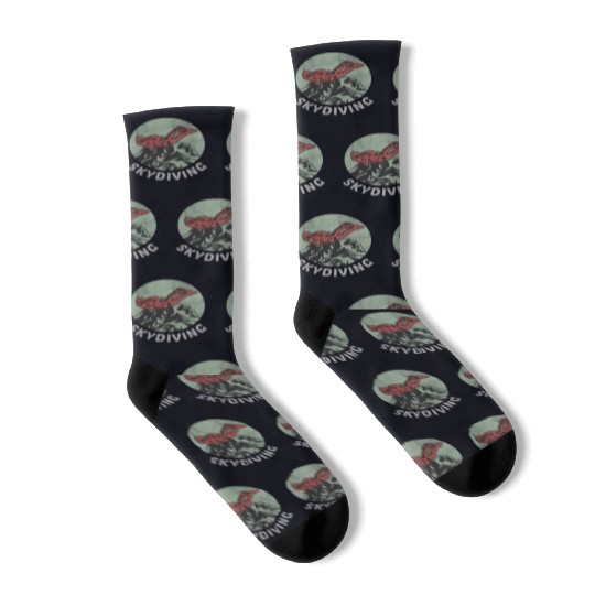 Skydiving Skydiver Base Jump Parachutist Socks