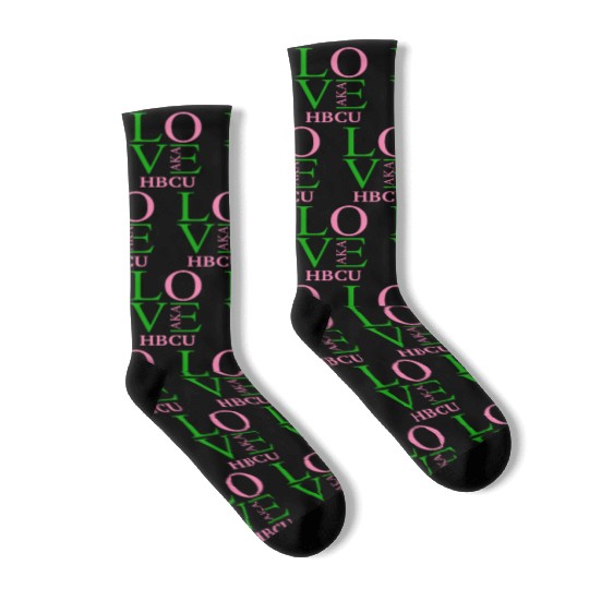 Hbcu Love Aka Paraphernalia For Soror Aphla Access Socks