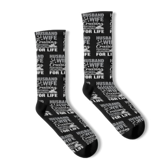 Cruising Partner Couple Cruise Ship Husband Wife Socks