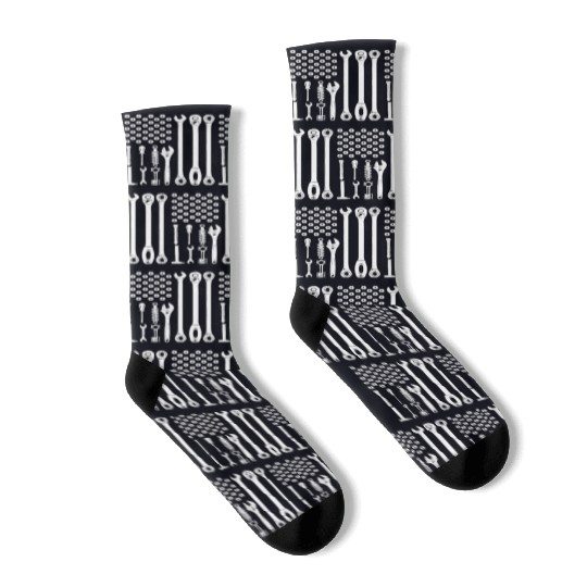 us flag mechanic Socks