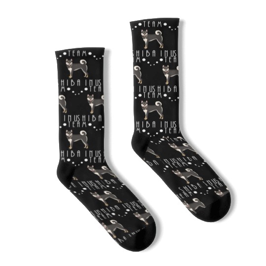 Team Shiba Inu - Black and Tan Socks