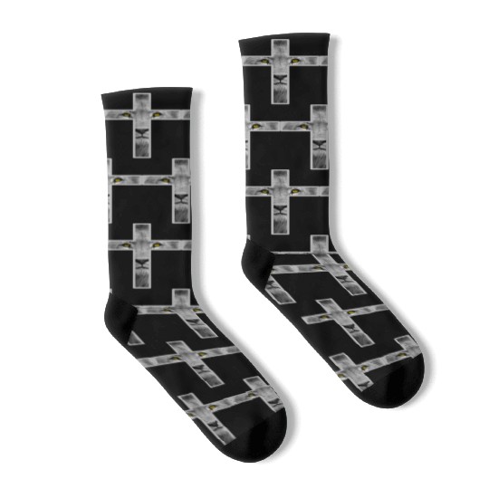 Christian Cross with Jesus the Lion of Judah Socks