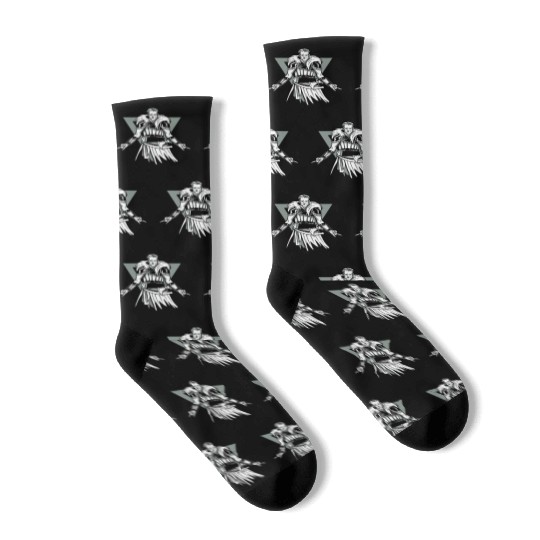 Viking Viking Head Odin Thor Axe Ragnar Fighter Socks