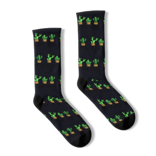 Plant Mom Funny Cactus Succulent Socks