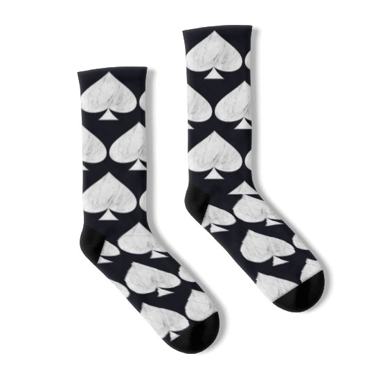 Marble Ace of Spades Socks