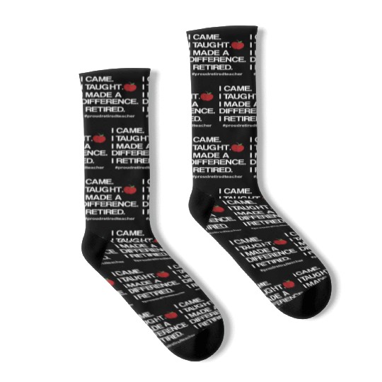 Funny Teacher Retirement Retired School Teacher Socks