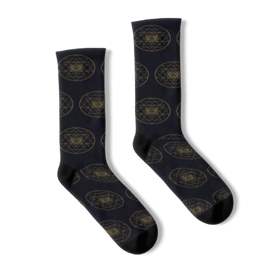 Sri Yantra Sacred Geometry Chakra Mandala Gifts Socks
