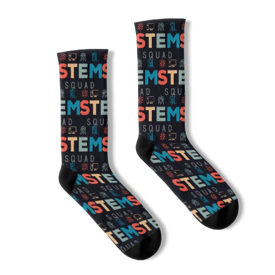 Stem Squad Science Technology Engineering Mathemat Socks