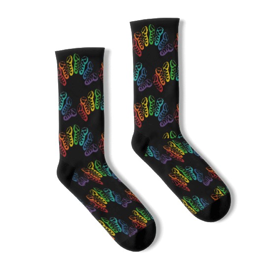 Irish Dance Ghillie Rainbow Socks