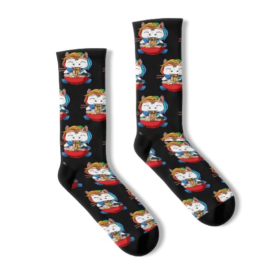 Anime Ramen Unicorn Noodle Soup Socks