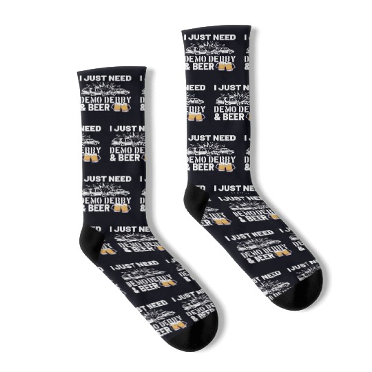 Demolition Derby Demo Derby Dirt Track Gift Idea Socks