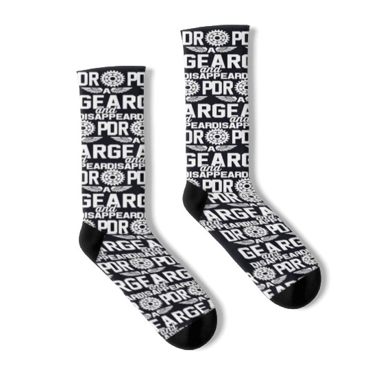 Drop A Gear And Disappear Automotive Racing Socks