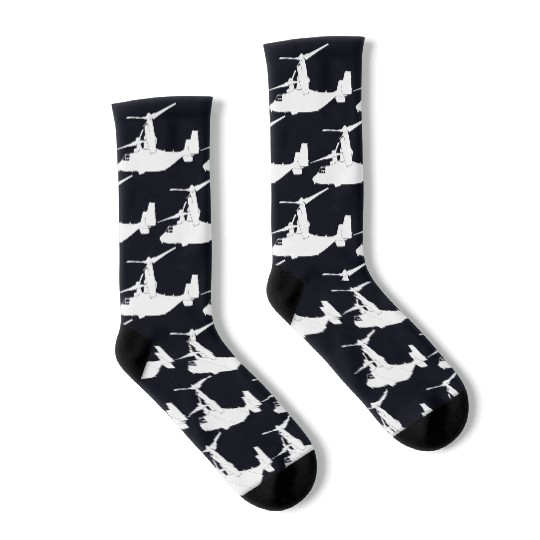 V22 Osprey Aircraft Helicopter Socks