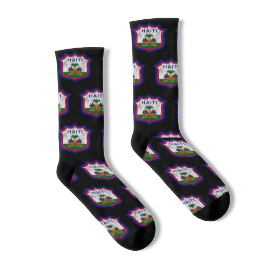 Haiti Crest Design Socks